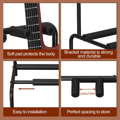 Guitar Stand, Foldable, Portable, Holder, Rack, Folding for Holding And Displaying Guitars detail image - detail view 3