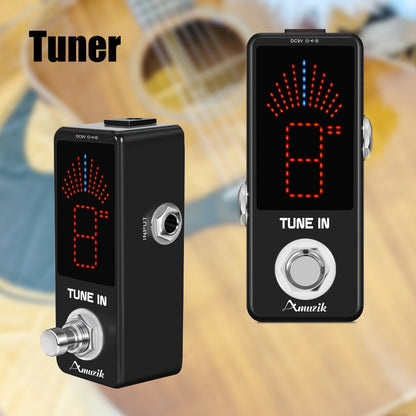 Guitar Tuner Pedal, Chromatic Guitar Tuner Pedal Fast And Accuate Tuner For High Precision + - 1 Cent With Pitch Indicator For Electric Guitar And Bass True Bypass, Note That The Power Supply Is Not Included. detail image