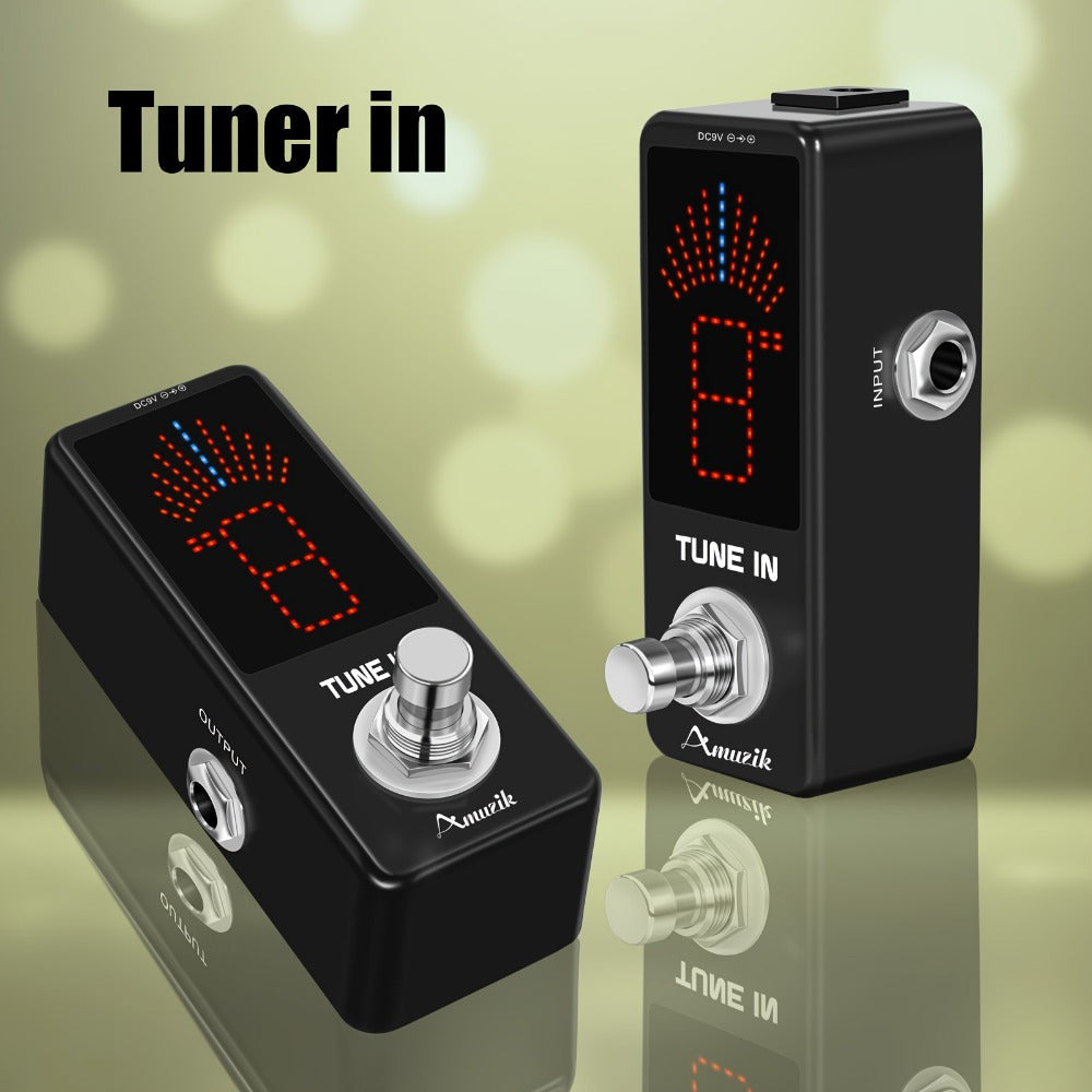 Guitar Tuner Pedal, Chromatic Guitar Tuner Pedal Fast And Accuate Tuner For High Precision + - 1 Cent With Pitch Indicator For Electric Guitar And Bass True Bypass, Note That The Power Supply Is Not Included. product image