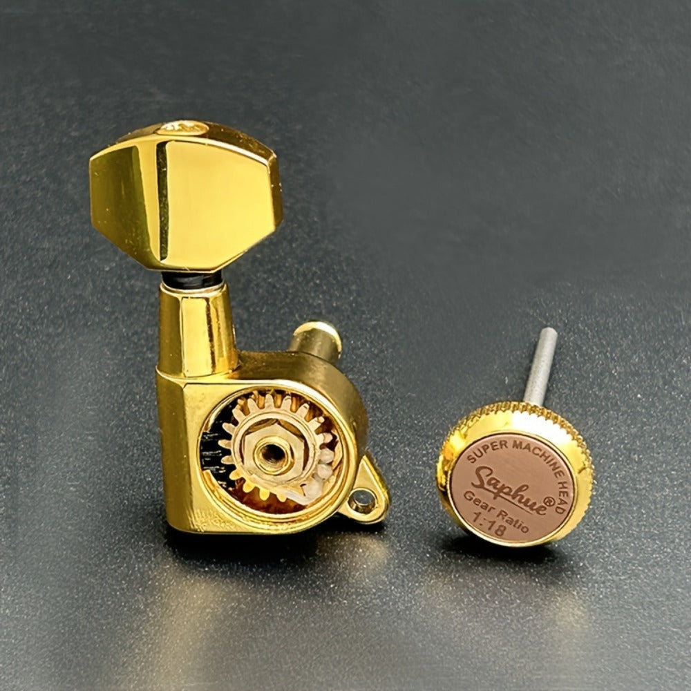 Guitar Tuning Peg Set, Silvery 3 Right, 6pcs, SAPHUE, Locking for Replacing Guitar Tuning detail image - detail view 13