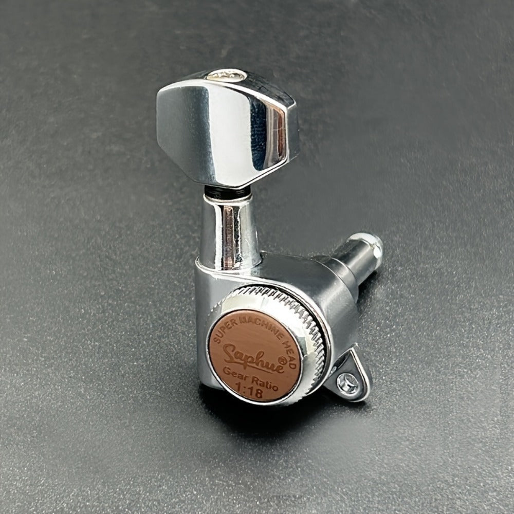 Guitar Tuning Peg Set, Silvery 3 Right, 6pcs, SAPHUE, Locking for Replacing Guitar Tuning detail image
