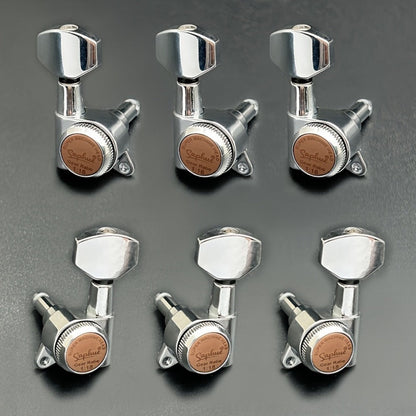 Guitar Tuning Peg Set, Silvery 3 Right, 6pcs, SAPHUE, Locking for Replacing Guitar Tuning detail image - detail view 3