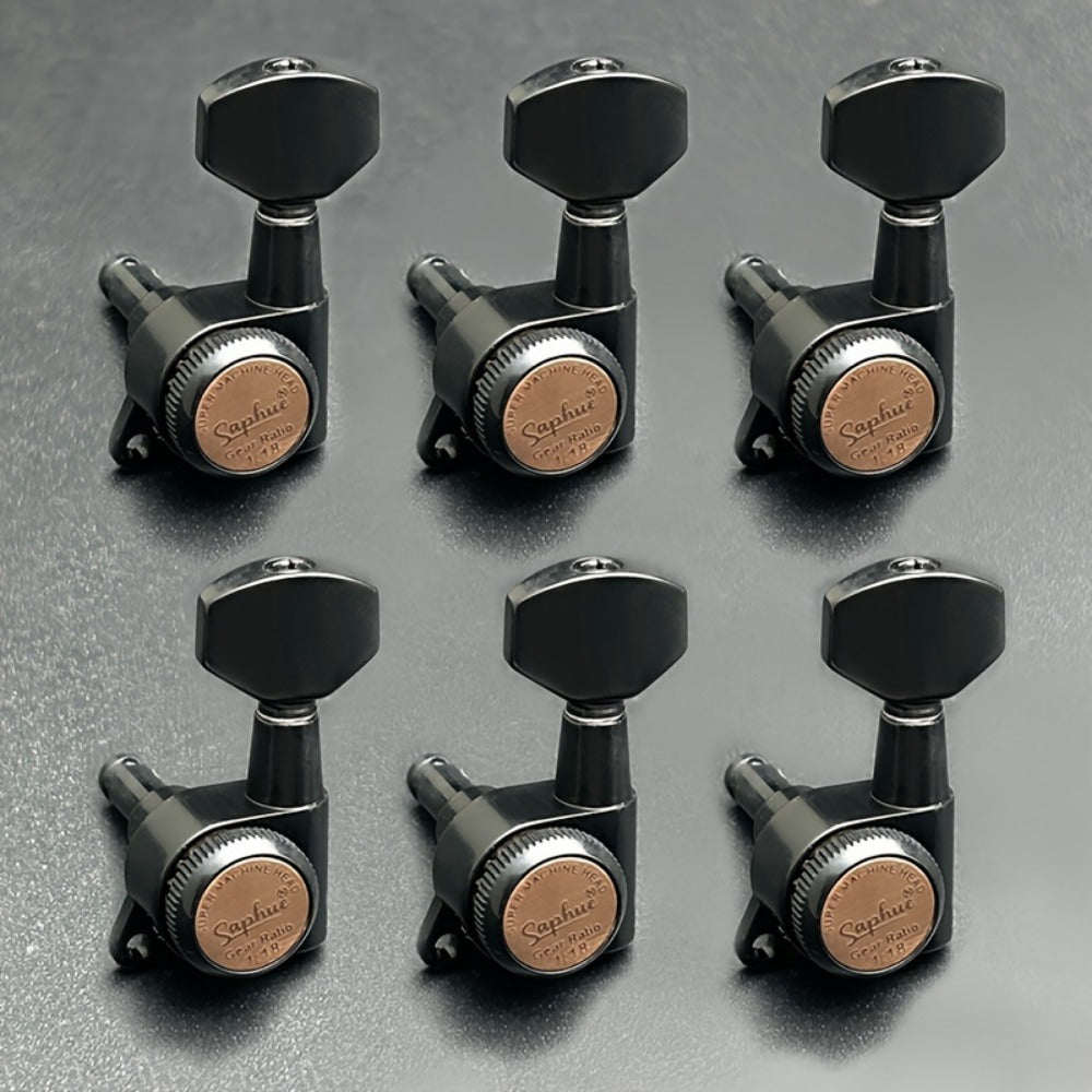 Guitar Tuning Peg Set, Silvery 3 Right, 6pcs, SAPHUE, Locking for Replacing Guitar Tuning detail image - detail view 5