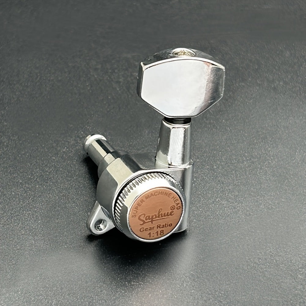 Guitar Tuning Peg Set, Silvery 3 Right, 6pcs, SAPHUE, Locking for Replacing Guitar Tuning detail image - detail view 6