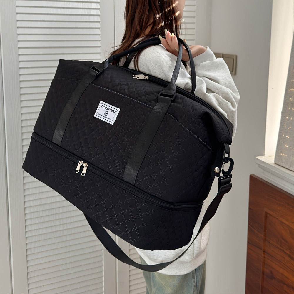 Gym Duffel Bag – 2 Piece, Quilted, for Travel – detail view 9