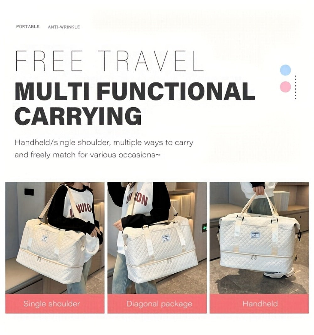 Gym Duffel Bag – 2 Piece, Quilted, for Travel – detail view 13