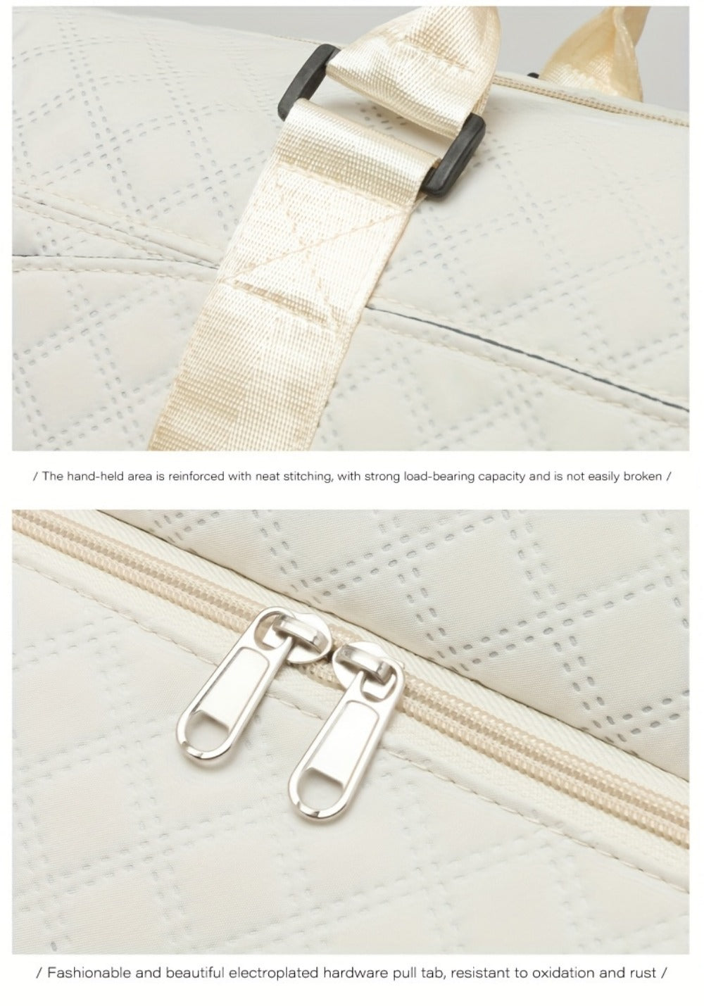Gym Duffel Bag – 2 Piece, Quilted, for Travel – detail view 17