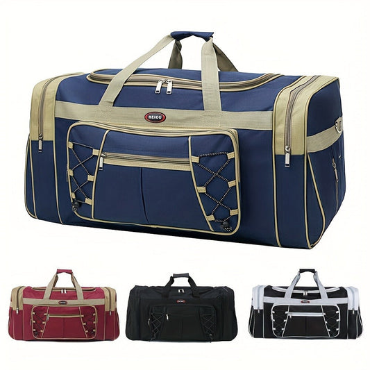 Gym Duffel Bag – 72L, Polyester, Foldable, Lightweight – front view