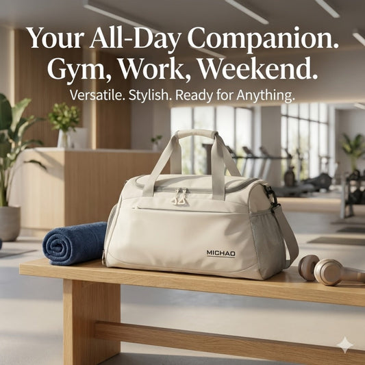 Gym Duffel Bag – Convertible, for Travel – front view