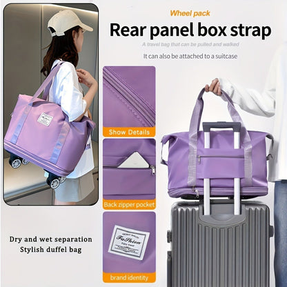 Gym Duffel Bag – Expandable, Spinner Wheels, for Travel – detail view 17