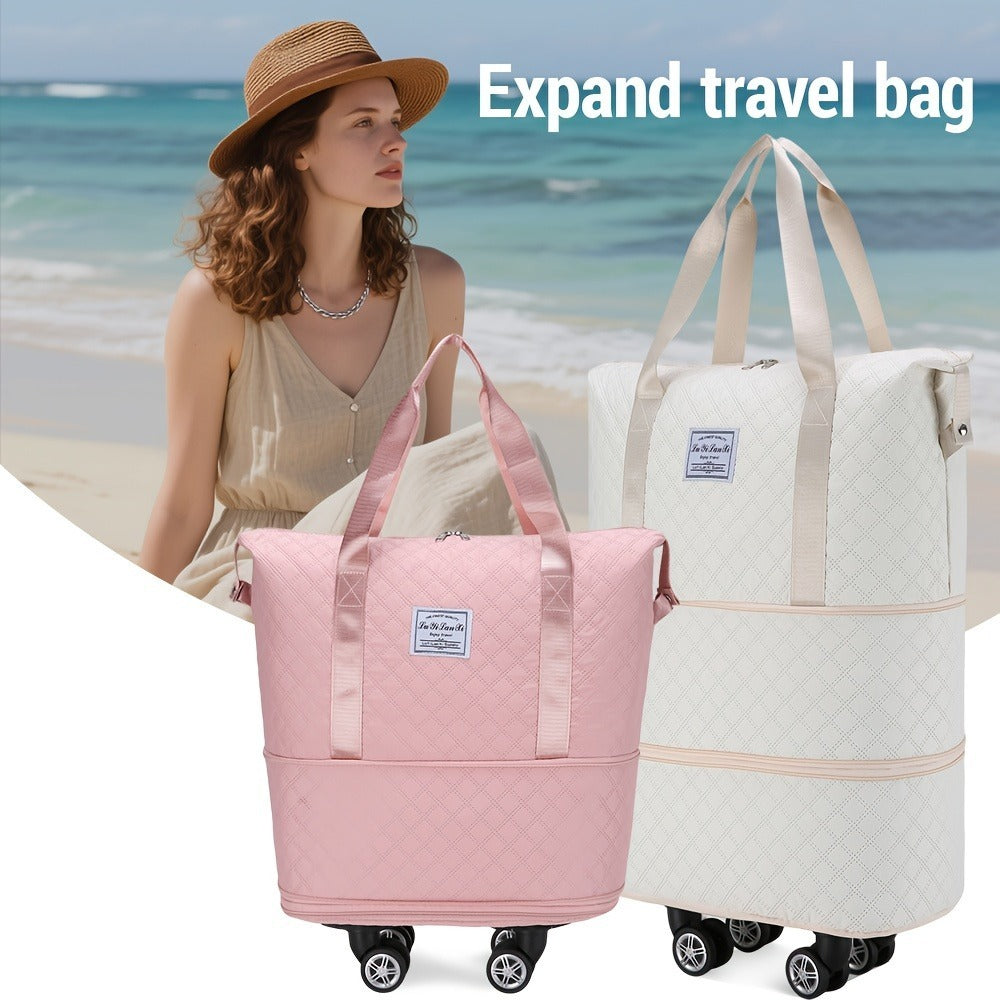 Gym Duffel Bag – Expandable, Spinner Wheels, for Travel – detail view 10