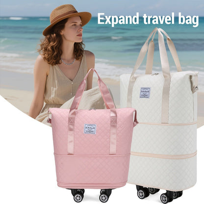 Gym Duffel Bag – Expandable, Spinner Wheels, for Travel – detail view 10