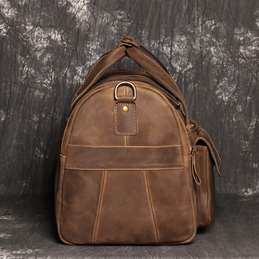 Gym Duffel Bag – Genuine Leather, Large Capacity, Multi-Pocket, for Travel & Work – detail view 19