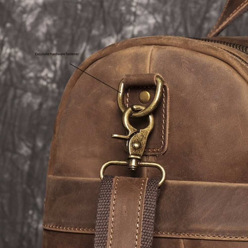 Gym Duffel Bag – Genuine Leather, Large Capacity, Multi-Pocket, for Travel & Work – detail view 22