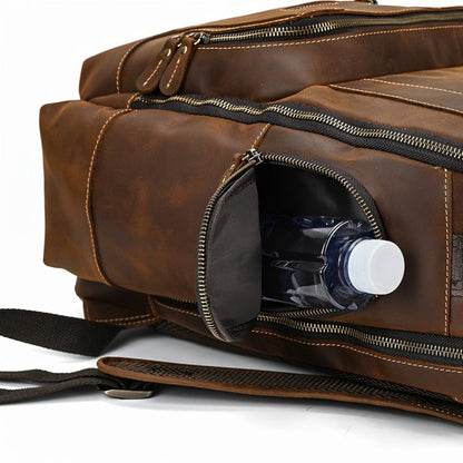 Gym Duffel Bag – Genuine Leather, Large Capacity, Multi-Pocket, for Travel & Work – detail view 8