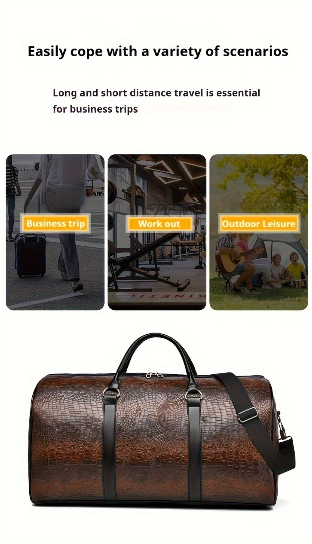 Gym Duffel Bag – Large Capacity, for Travel – detail view 17