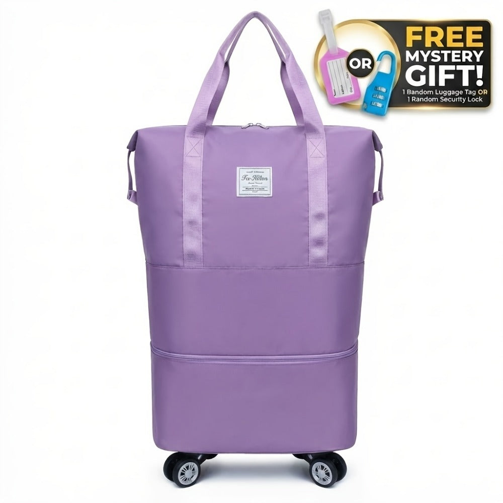 Gym Duffel Bag – Nylon, Spinner Wheels, Expandable, for Travel – detail view 12