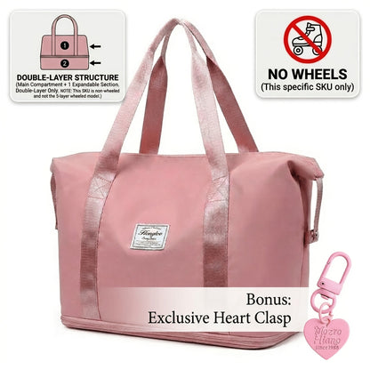 Gym Duffel Bag – Nylon, Spinner Wheels, Expandable, for Travel – detail view 19