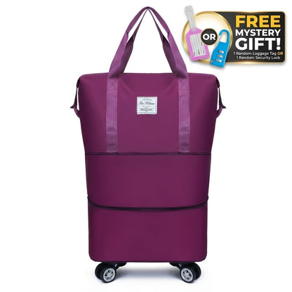 Gym Duffel Bag – Nylon, Spinner Wheels, Expandable, for Travel – front view - product view 14