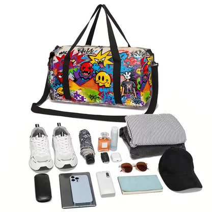 Gym Duffel Bag – Polyester, Adjustable Strap, for Travel – detail view 11