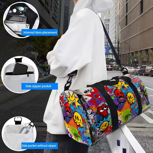 Gym Duffel Bag – Polyester, Adjustable Strap, for Travel – detail view 2