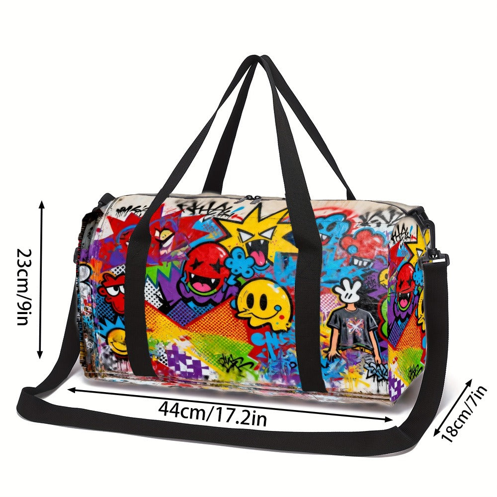 Gym Duffel Bag – Polyester, Adjustable Strap, for Travel – detail view 4