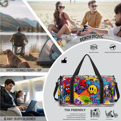 Gym Duffel Bag – Polyester, Adjustable Strap, for Travel – detail view 8