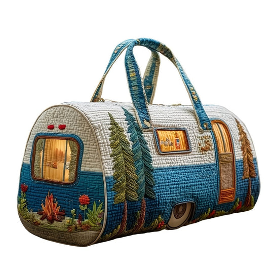 Gym Duffel Bag – Quilted, for Travel – front view