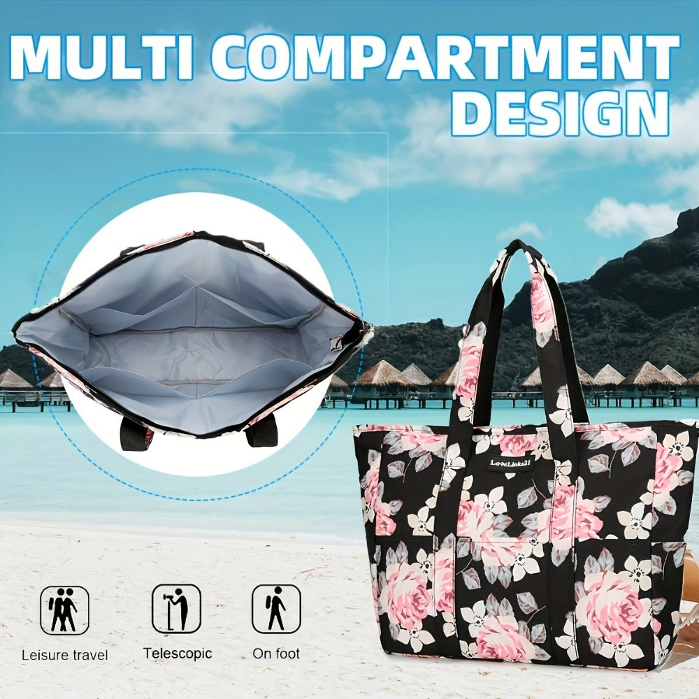 Gym Duffel Bag – for Travel, Sandproof Beach Large Zipper Pool – detail view 17
