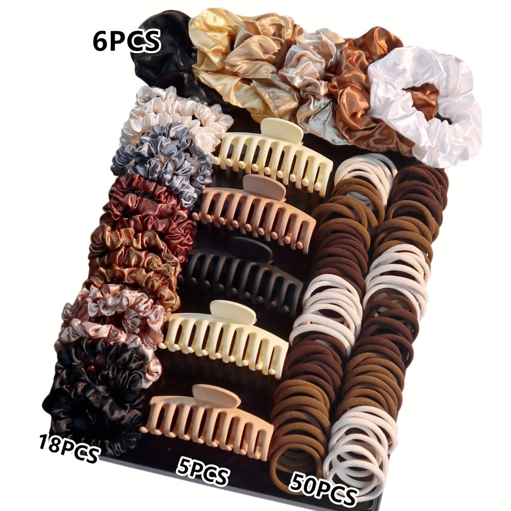 Hair Clips for Women - Accessories Set for 79PCS , Elastic Ties, Headbands & Ponytail Holders - product detail view 3