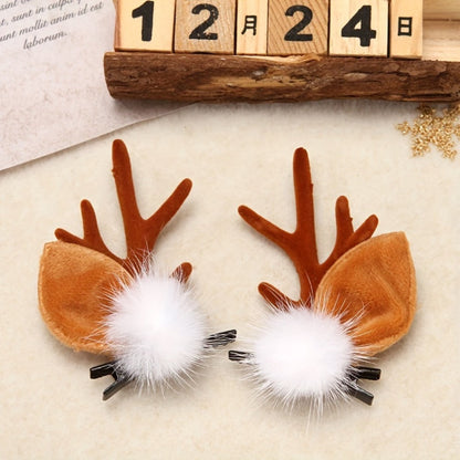 Hair Clips for Women - Christmas Reindeer Antler 8 Pieces Accessories Pom Poms Ears Xmas for - product detail view 11