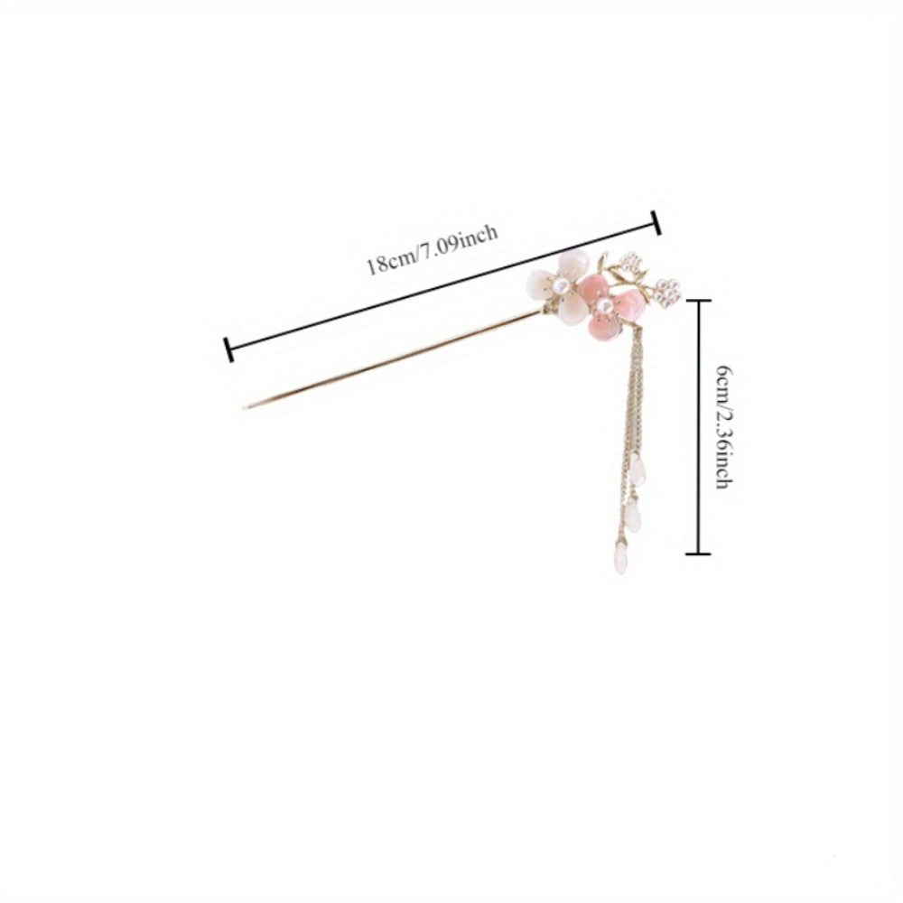 Hair Clips for Women - Flower Set 10pcs for Delicate Alloy Acrylic Floral Pins for Bridal Wedding - product detail view 5