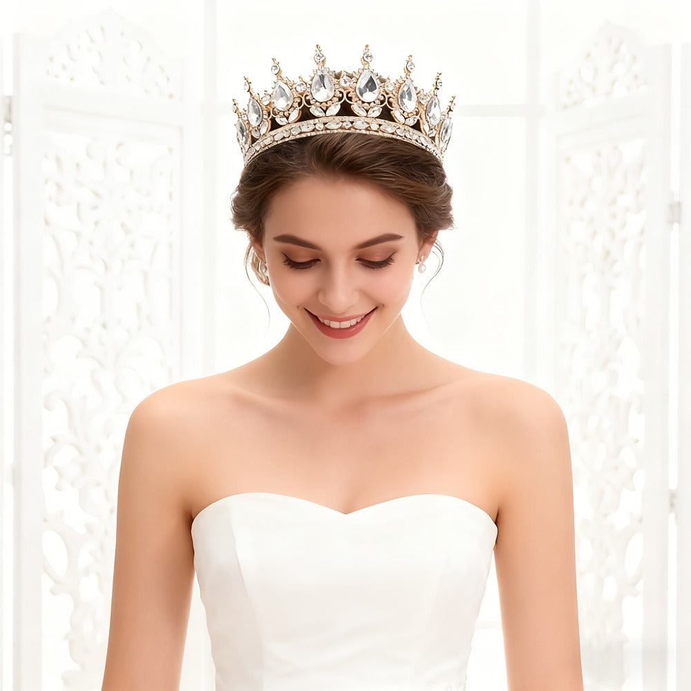 Hair Clips for Women - Rhinestone Crown Clip Set 2pcs - Luxury Princess Tiara Accessories for - product detail view 6