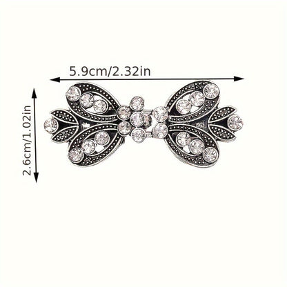 Hair Clips for Women - Sweater 3pcs Rhinestone Vortex Elegant Cardigan Shawl Cloak Clip Set for - product detail view 5