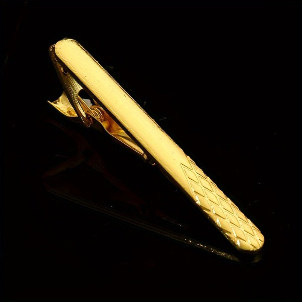 Hair Clips for Women - Tie Set 9pcs Men's Business Suit Accessories - Luxury Fashion Tie Bar Gift - product detail view 9