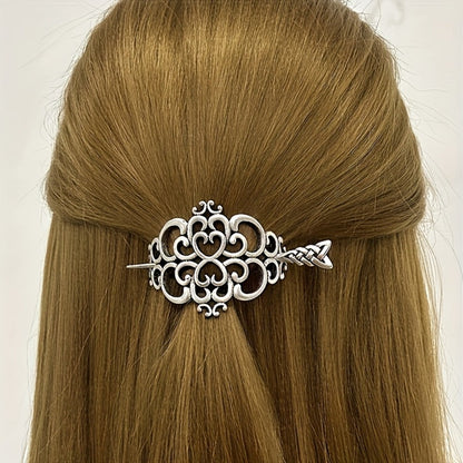 Hair Clips for Women - Viking Set 7pcs Celtic Tree of Life Antique Silver Norse Mythology Boho - product detail view 2