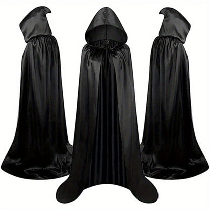 Halloween Costumes - Cape Cloak for Adults 59 Inch Gothic Death Costume Robe | Vampire Grim - product detail view 2