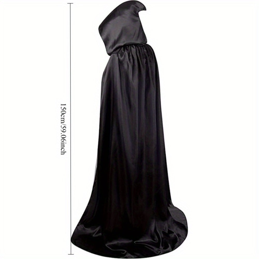 Halloween Costumes - Cape Cloak for Adults 59 Inch Gothic Death Costume Robe | Vampire Grim - product detail view 4