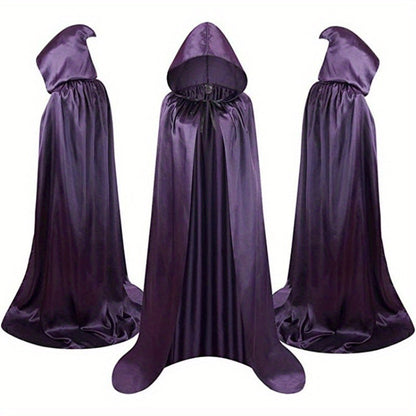 Halloween Costumes - Cape Cloak for Adults 59 Inch Gothic Death Costume Robe | Vampire Grim - product detail view 24