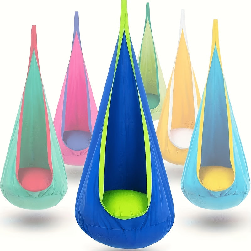 Hammock Chair shown in the Blue option