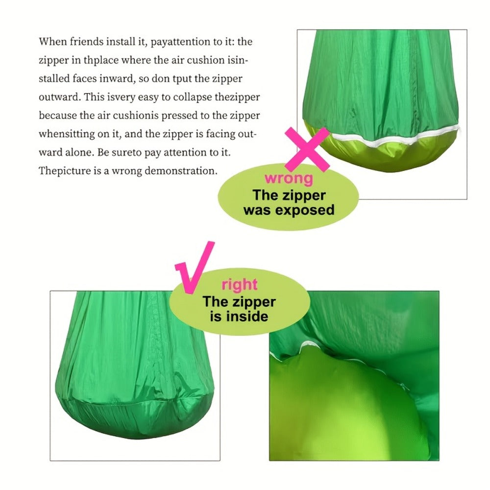 Hammock Chair with Inflatable Pillow and Storage Bag for Patio detail image - detail view 11