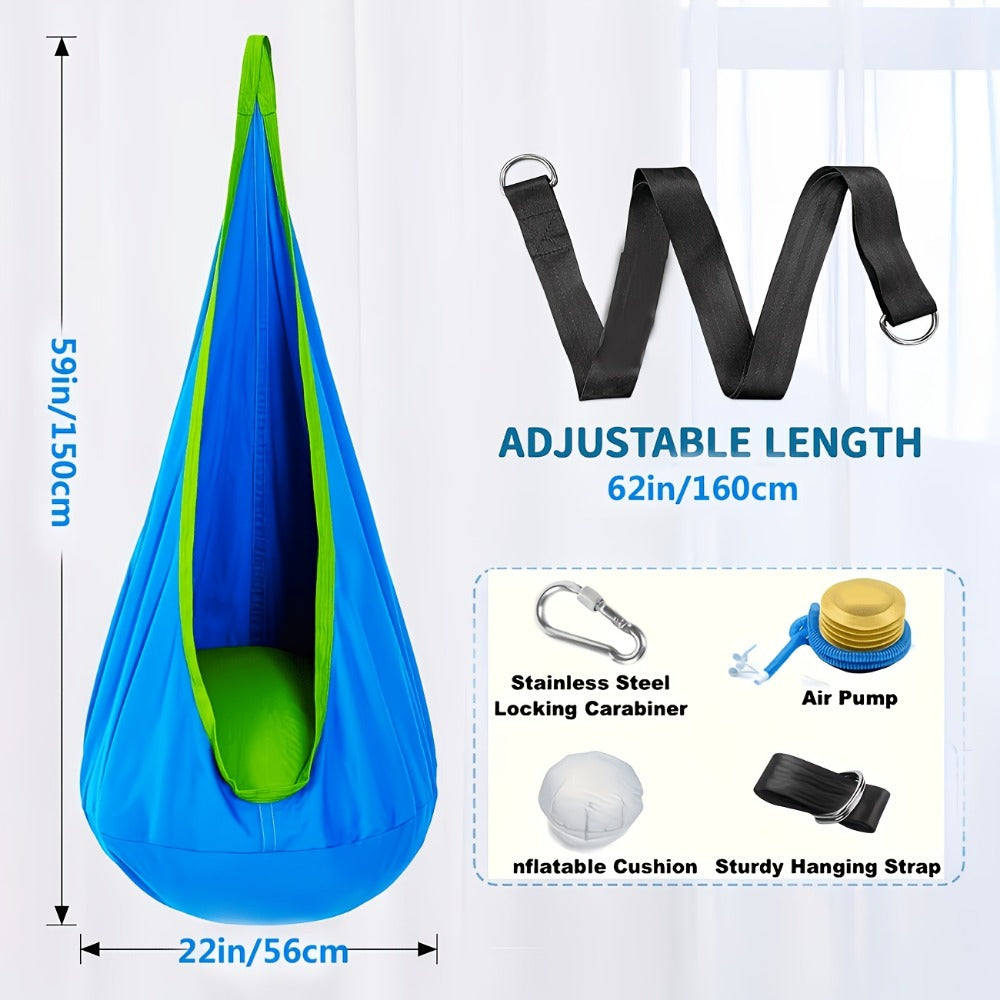 Hammock Chair with Inflatable Pillow and Storage Bag for Patio detail image - detail view 8