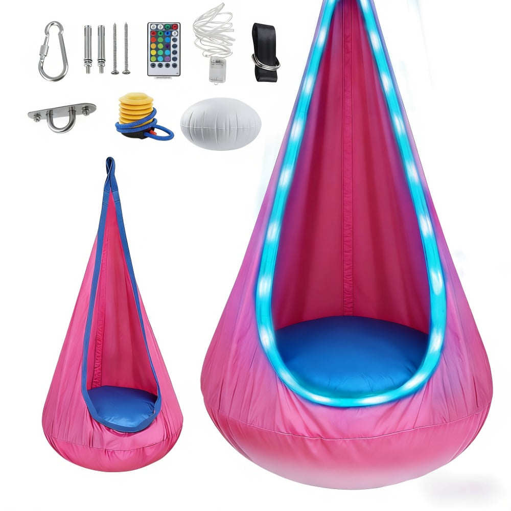 Hammock Chair with Inflatable Pillow for Comfortable Outdoor Seating in Patio detail image - detail view 8