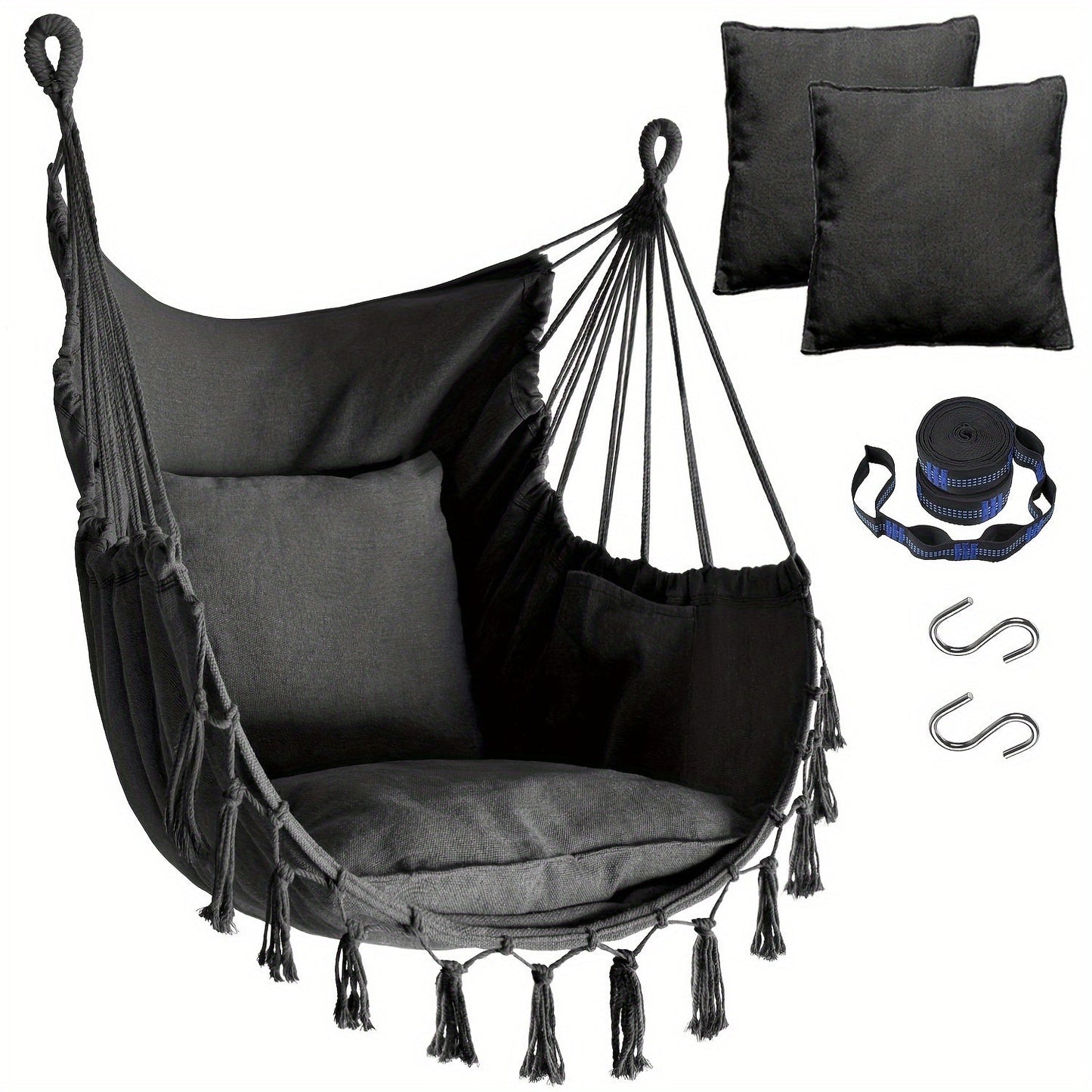 Hammock Chair shown in the Dark Gray option