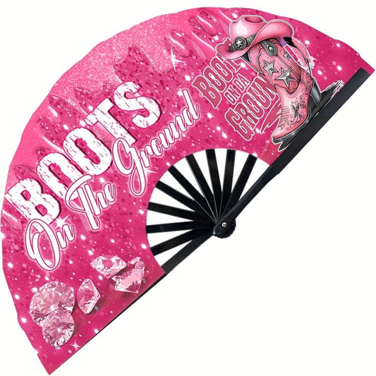 Hand Fan - Folding for Line Dancing Decorative Flapping for Props, Home Decoration & - product detail view 2