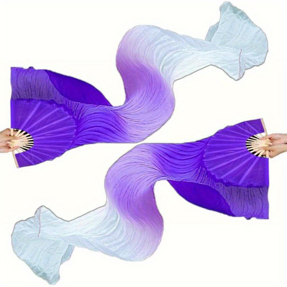 Hand Fan - Folding Set of 2 - 4 Colors Available, Portable for Dance Events Raves - product detail view 2