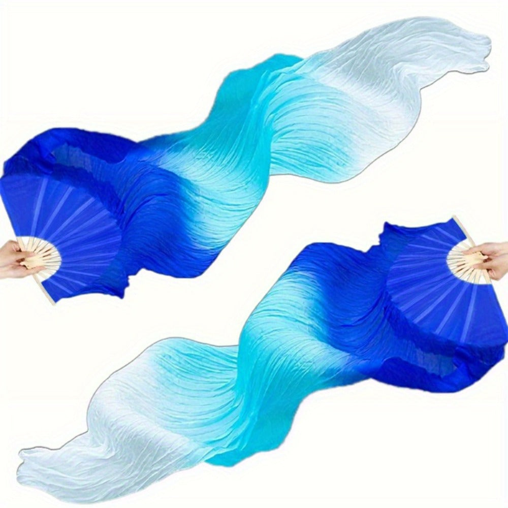 Hand Fan - Folding Set of 2 - 4 Colors Available, Portable for Dance Events Raves - product detail view 7