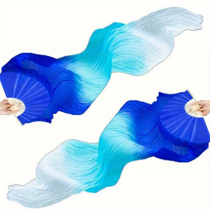 Hand Fan - Folding Set of 2 - 4 Colors Available, Portable for Dance Events Raves - product detail view 7