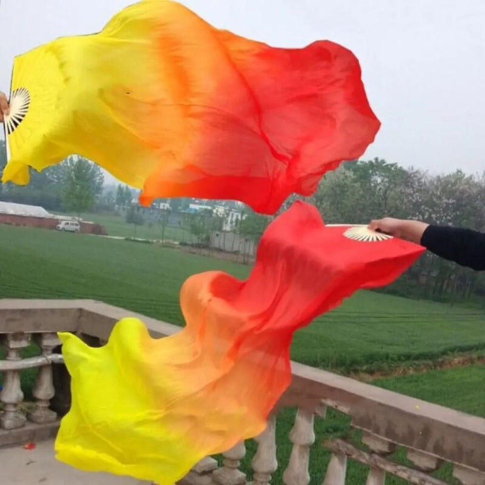 Hand Fan - Folding Set of 2 - 4 Colors Available, Portable for Dance Events Raves - product detail view 8