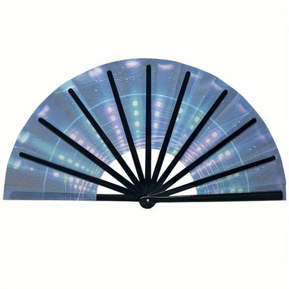 Hand Fan - Glow 13-Inch Blue Neon Glow - Water-Resistant, Extremely Bright, Perfect - product detail view 16